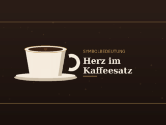Stilisierte Kaffeetasse mit einem Herz als Schattenmotiv im Kaffeesatz - Illustration zur Bedeutung des Herz-Symbols