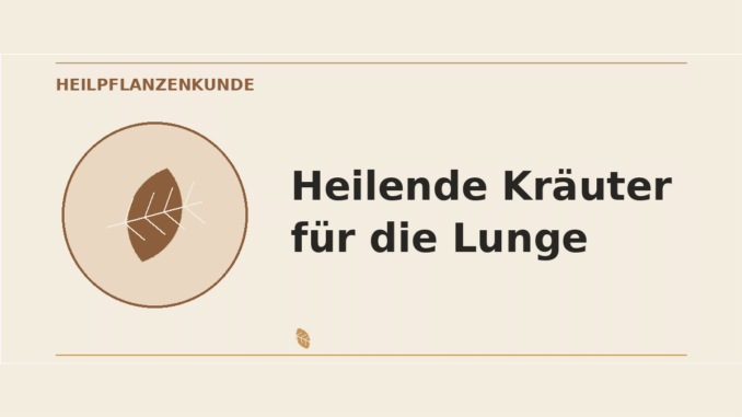 Heilende Kräuter für die Lunge – Heilpflanzen-Medaillon