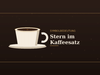 Stilisierte Kaffeetasse mit einem Stern als Schattenmotiv im Kaffeesatz - Illustration zur Bedeutung des Stern-Symbols