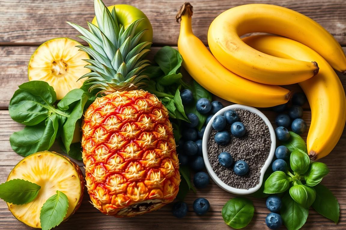 Ananas-Spinat-Smoothie Zutaten