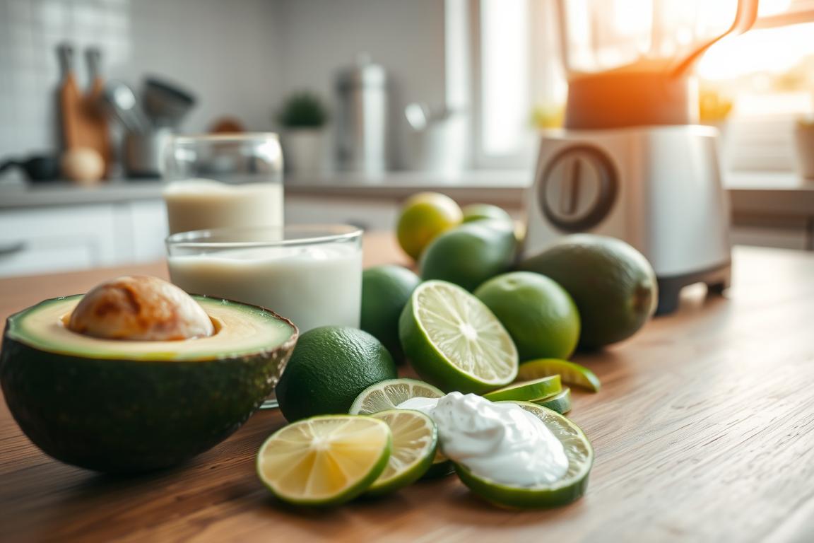 Avocado-Limetten-Smoothie Zutaten