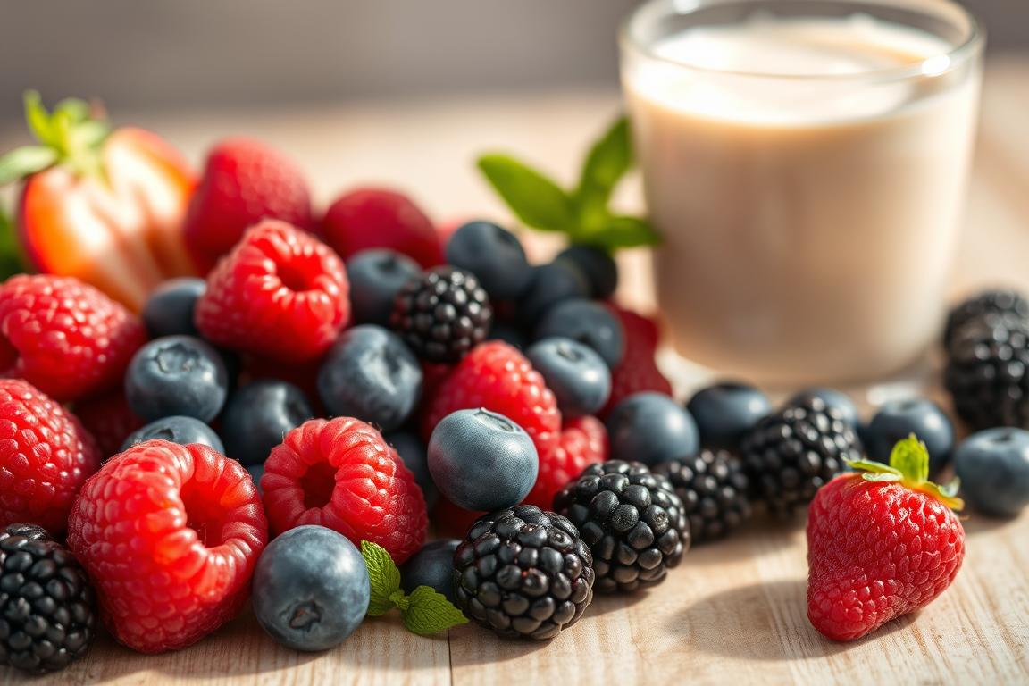 Beeren-Mandelmilch-Smoothie Zutaten