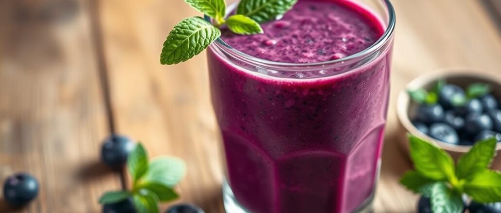 Blaubeer-Protein-Smoothie-Rezept Blaubeer-Protein-Smoothie Rezept