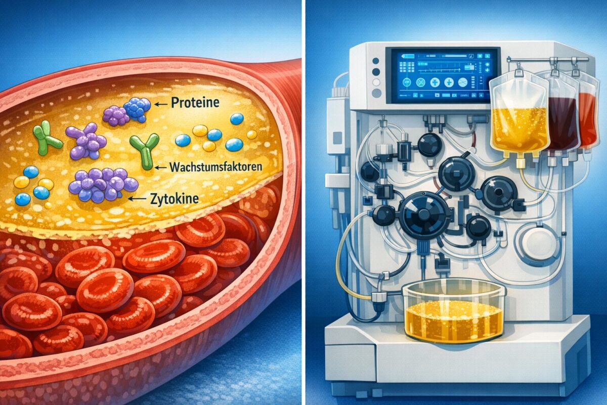 Detailed () editorial infographic-style illustration showing a split-screen comparison: on the left, a schematic diagram of