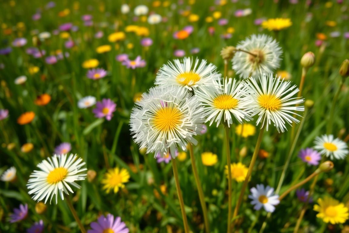 Ein Bild von Löwenzahnblüten Ein Bild von Löwenzahnblüten