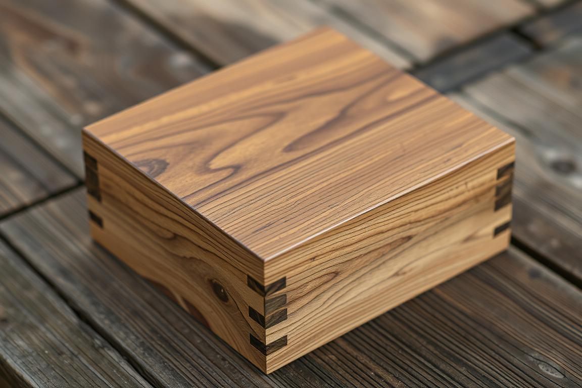 Ein Bild von einer Holzbox aus Eiche