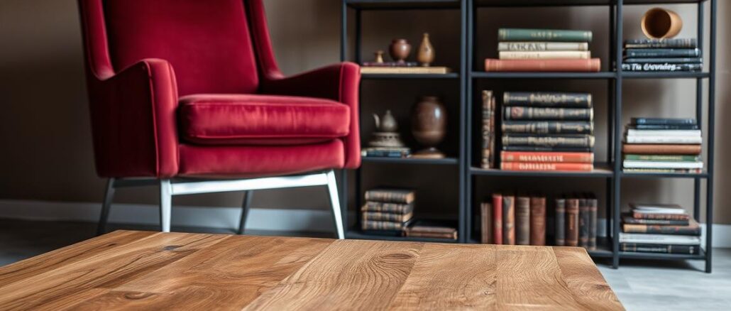 Einrichtungstipp: Mixe Materialien wie Holz, Metall und Textilien
