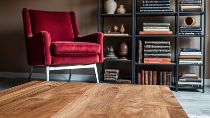 Einrichtungstipp: Mixe Materialien wie Holz, Metall und Textilien