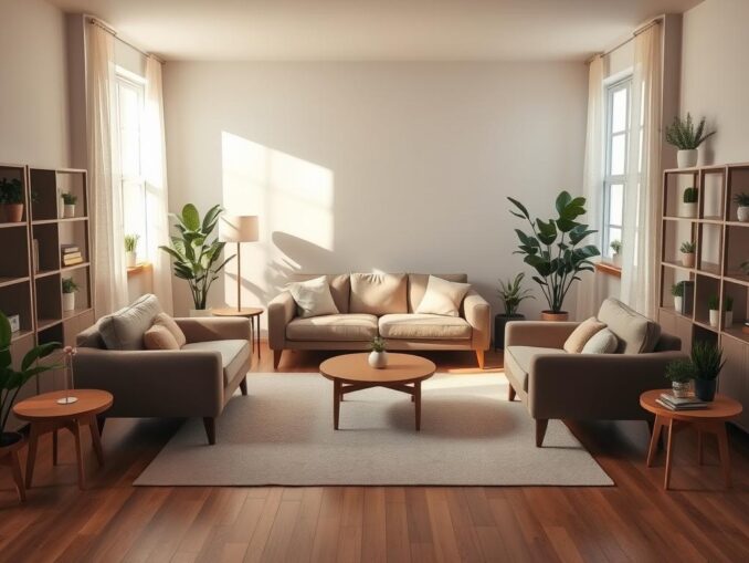 Einrichtungstipp: Ordne Möbel symmetrisch für Harmonie