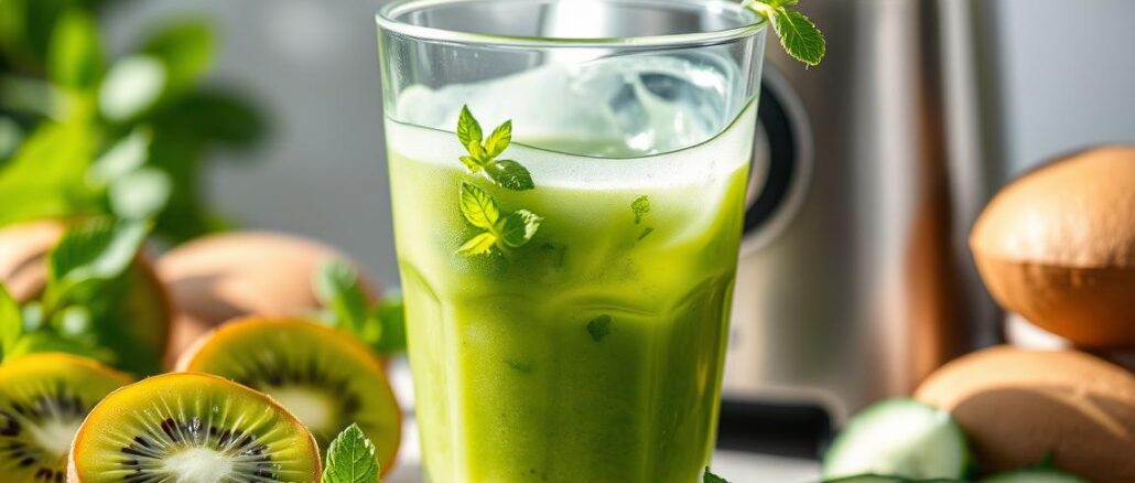 Kiwi-Gurke-Minz-Smoothie-Rezept Kiwi-Gurke-Minz-Smoothie Rezept