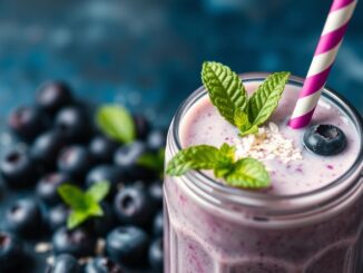 Kokos-Blaubeer-Smoothie Rezept: Leckeres Getränk einfach zubereiten 14 Kokos-Blaubeer-Smoothie Rezept
