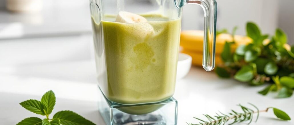 Matcha-Gruentee-Smoothie-Rezept Matcha-Grüntee-Smoothie Rezept