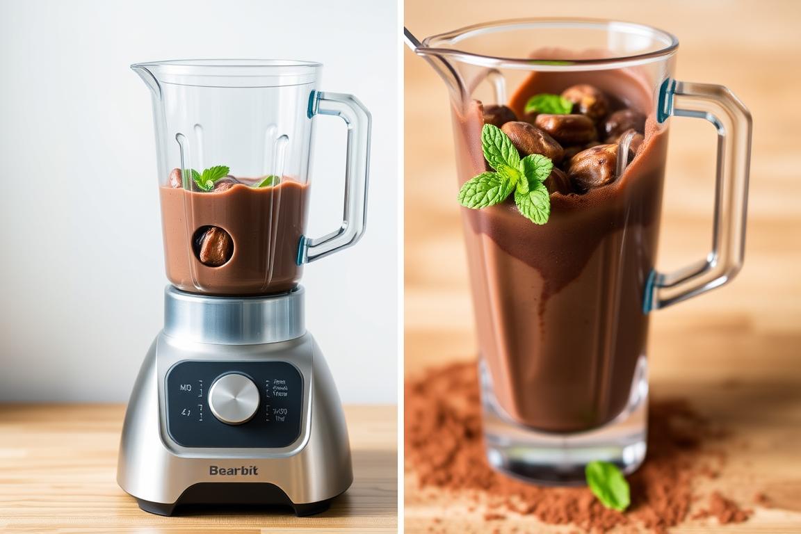 Mixer für Dattel-Kakao-Smoothie