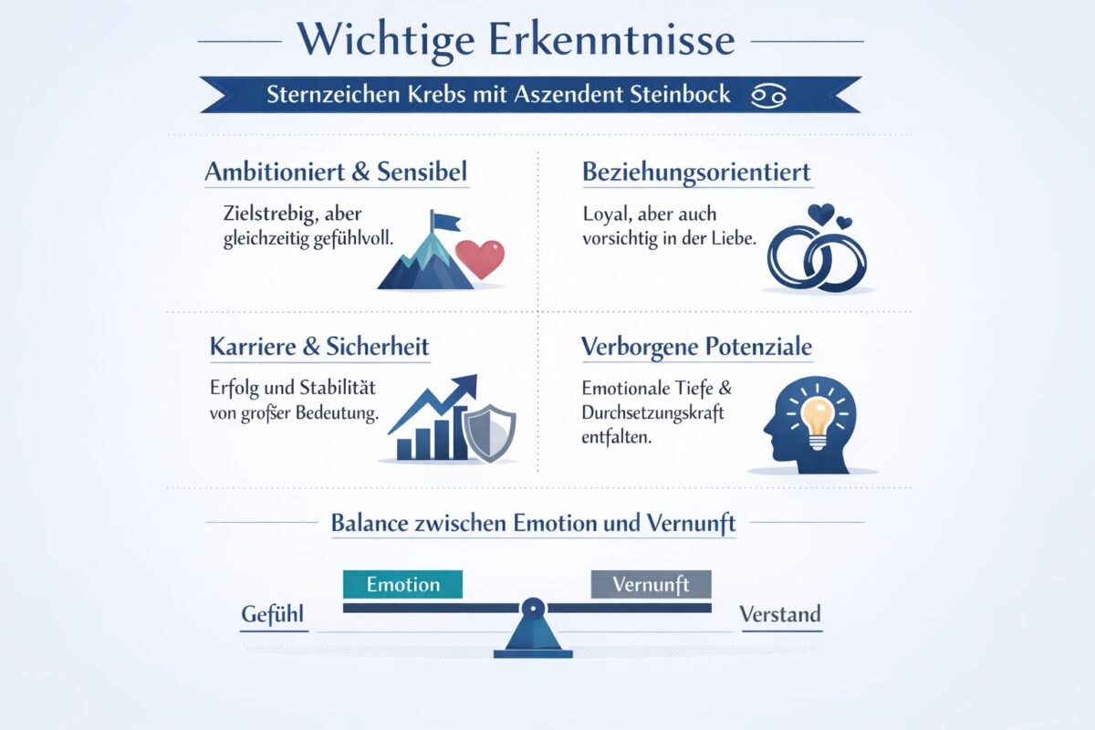 Sternzeichen Krebs mit Aszendent Steinbock 1 Professional infographic for article "Sternzeichen Krebs mit Aszendent Steinbock: Persönlichkeit, Liebe & Potenzial",