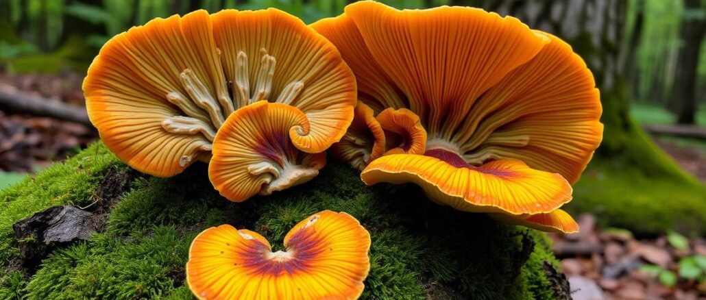 Trametes-versicolor-Schmetterlingstramete Trametes versicolor (Schmetterlingstramete)