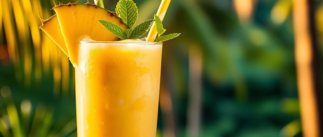 Tropischer-Ananas-Smoothie-Rezept Tropischer Ananas-Smoothie Rezept