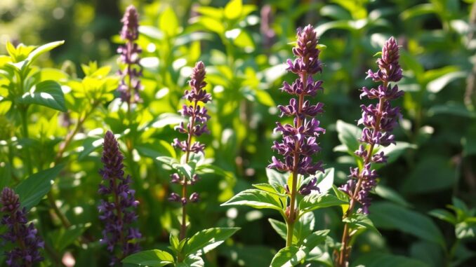 Tulsi (Heiliges Basilikum, Ocimum sanctum)