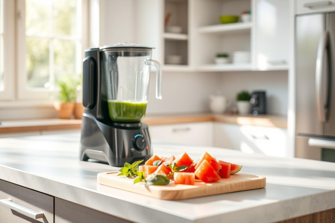 Wassermelonen-Minz-Smoothie Zubereitung