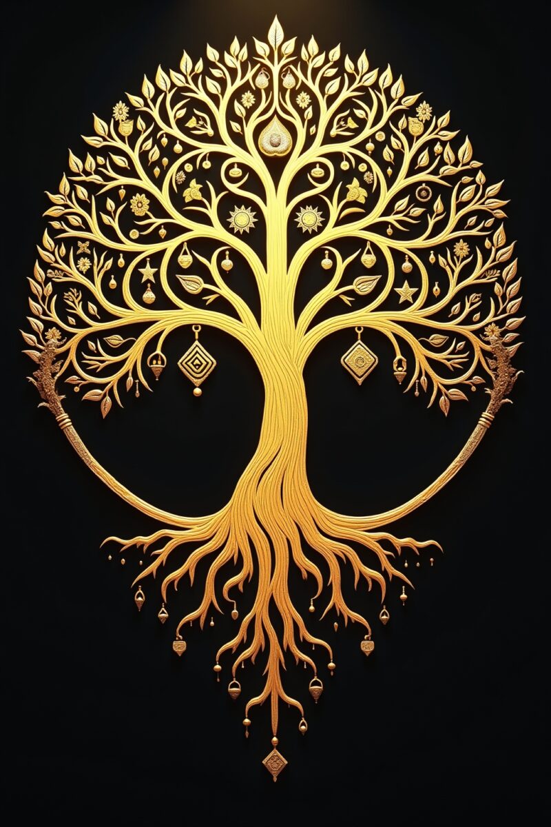 baum des lebens kunst outline 2