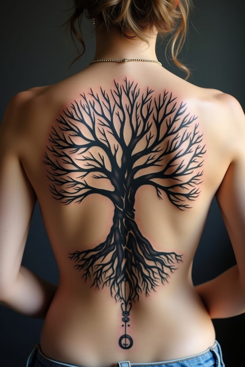 8 Baum des Lebens Tattoos für spirituelle Menschen 3 baum des lebens tattoos outline 3