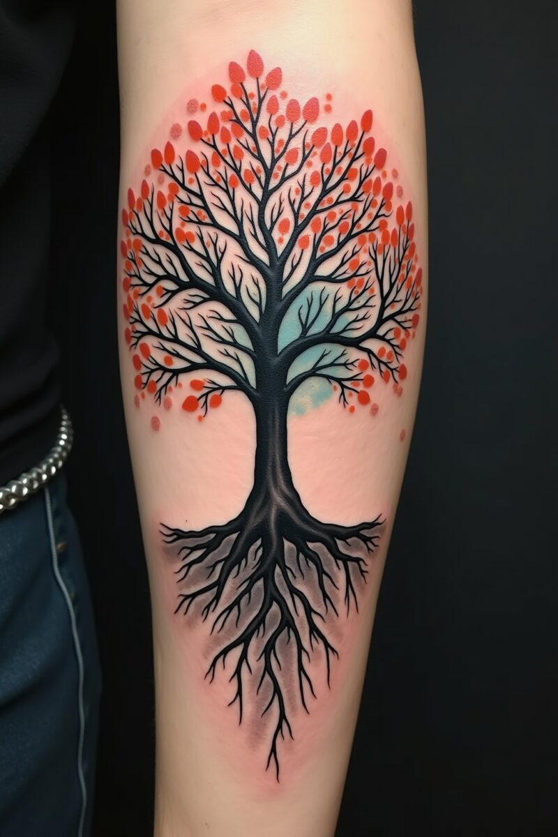 8 Baum des Lebens Tattoos für spirituelle Menschen 5 baum des lebens tattoos outline 5