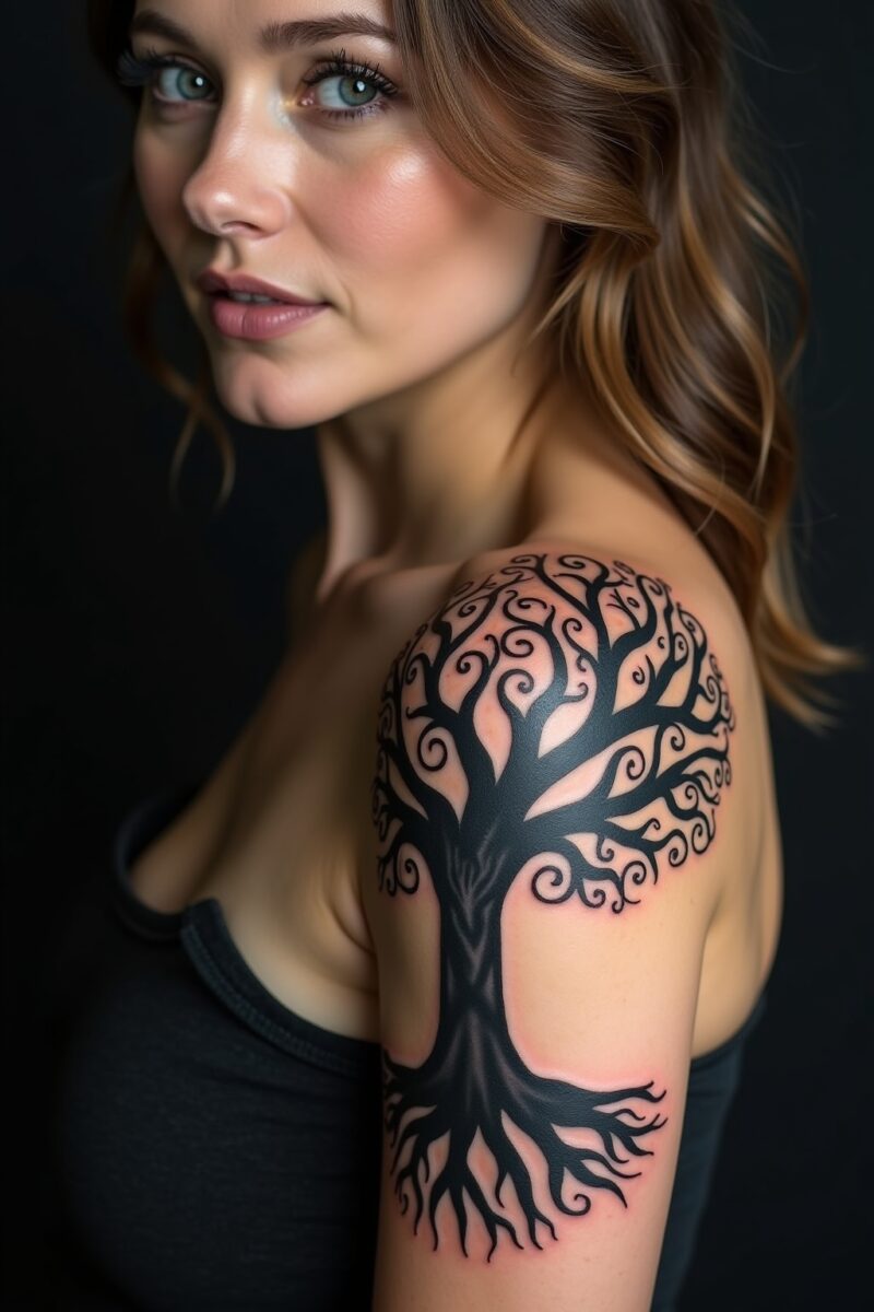 8 Baum des Lebens Tattoos für spirituelle Menschen 7 baum des lebens tattoos outline 7
