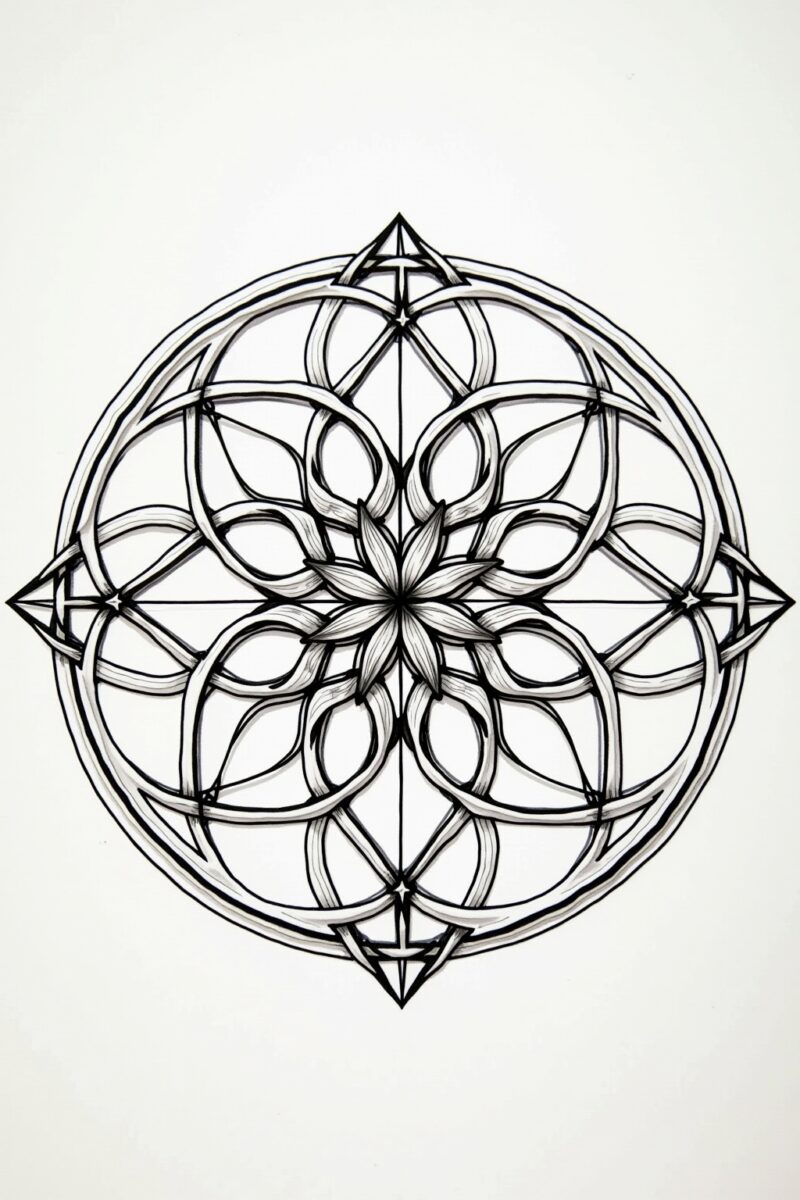 8 Blume des Lebens Muster für spirituelle Harmonie 3 blume des lebens muster outline 3