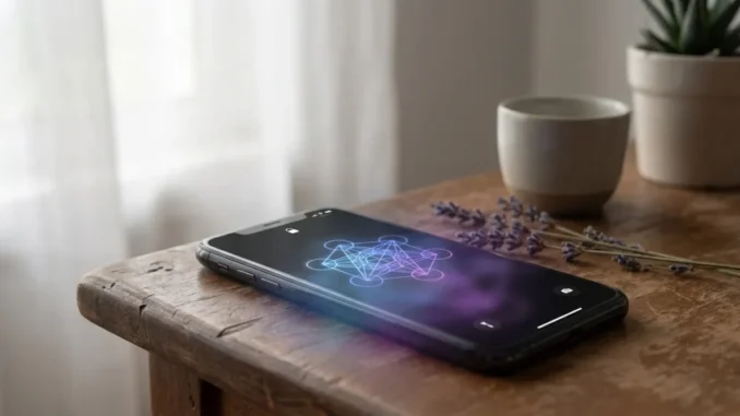 Digitale Sigillenmagie mit Schutzsymbolen für den Smartphone-Sperrbildschirm