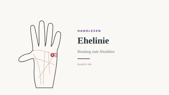 Ehelinie: Bedeutung und Deutung in der Chiromantie – Handdiagramm