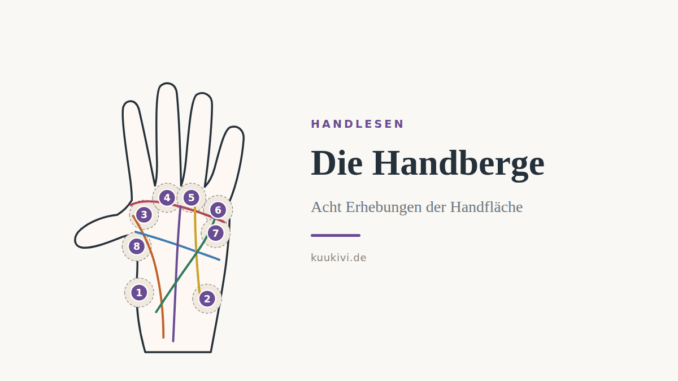 Handberge beim Handlesen: Venusberg, Mondberg und Co. gedeutet – Handdiagramm