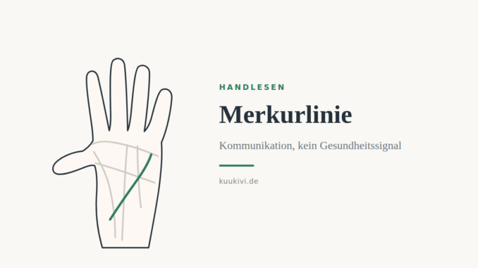 Merkurlinie beim Handlesen: Bedeutung und Herkunft – Handdiagramm