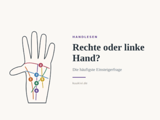 Handlesen: Rechte oder linke Hand? – Handdiagramm