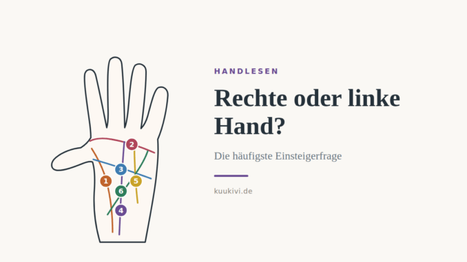 Handlesen: Rechte oder linke Hand? – Handdiagramm