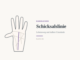 Die Schicksalslinie beim Handlesen – Handdiagramm