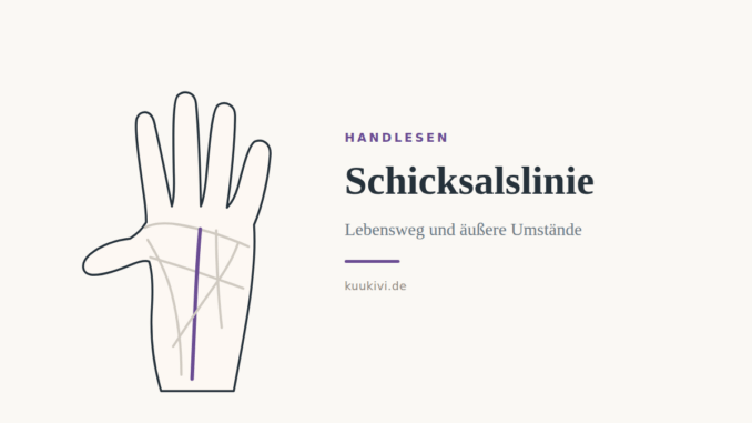 Die Schicksalslinie beim Handlesen – Handdiagramm