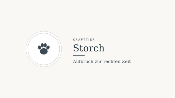 Krafttier Storch: Bedeutung und Botschaft