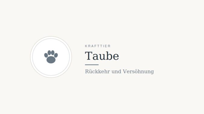 Krafttier Taube: Bedeutung und Botschaft