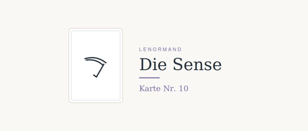 Lenormandkarte Die Sense (Nr. 10)