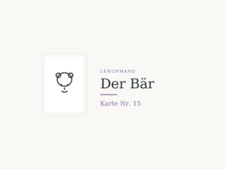 Lenormandkarte Der Bär, Nummer 15
