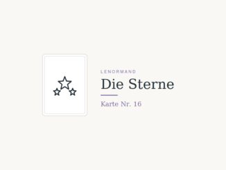 Lenormandkarte Die Sterne (Nr. 16)