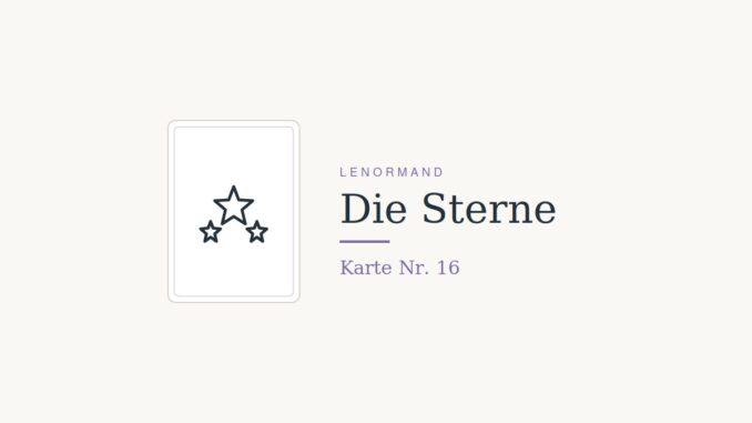 Lenormandkarte Die Sterne (Nr. 16)