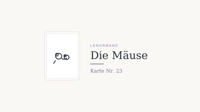 lenormand 23 maeuse