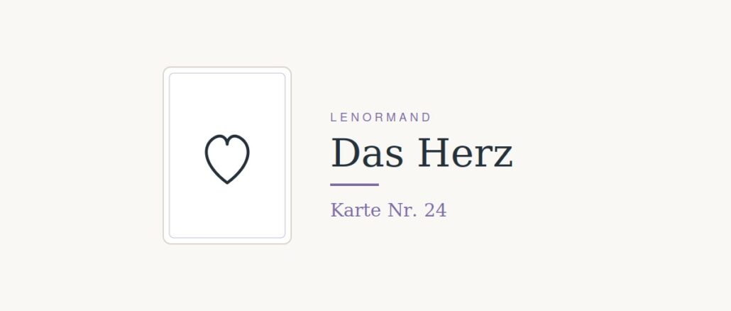Das Herz – Lenormand Karte Nr. 24