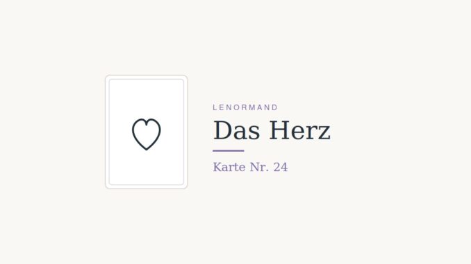 Das Herz – Lenormand Karte Nr. 24