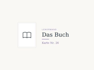 Lenormandkarte Nr. 26, das Buch, Symbol fuer Wissen und Geheimnisse