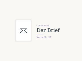 Lenormandkarte Der Brief, Nummer 27