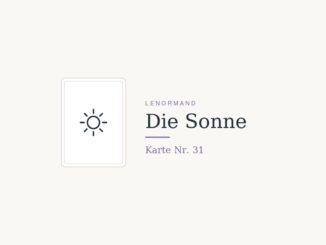 Lenormandkarte Die Sonne, Nummer 31