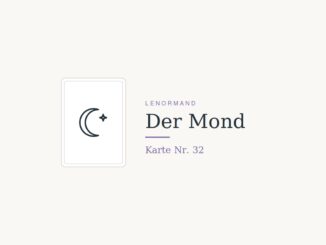 Lenormandkarte Nr. 32, der Mond, Symbol fuer Gefuehl und Anerkennung