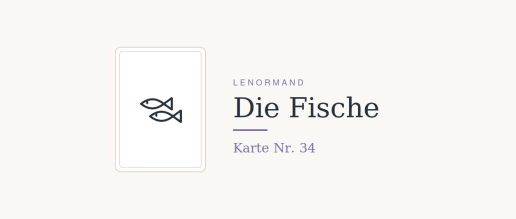 Lenormandkarte Die Fische (Nr. 34)