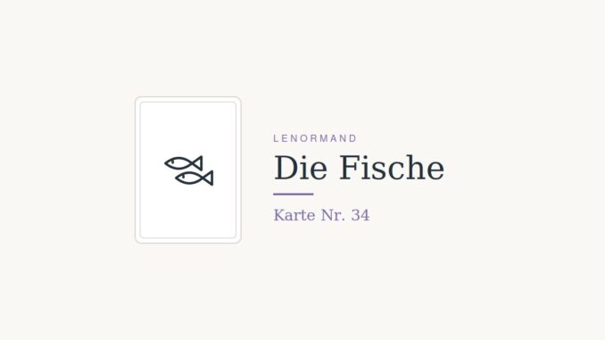 Lenormandkarte Die Fische (Nr. 34)